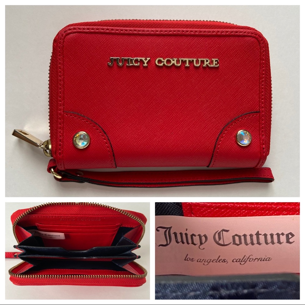 EUC Red Cowhide Wristlet
